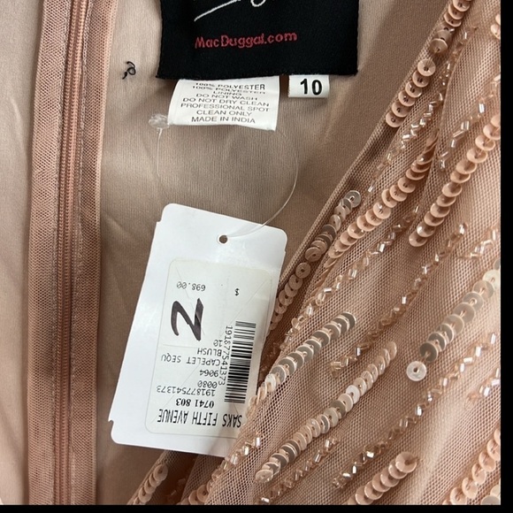 Mac Duggal 9064 NWT EMBELLISHED CAP SLEEVE FAUX WRAP TRUMPET GOWN - Picture 14 of 14